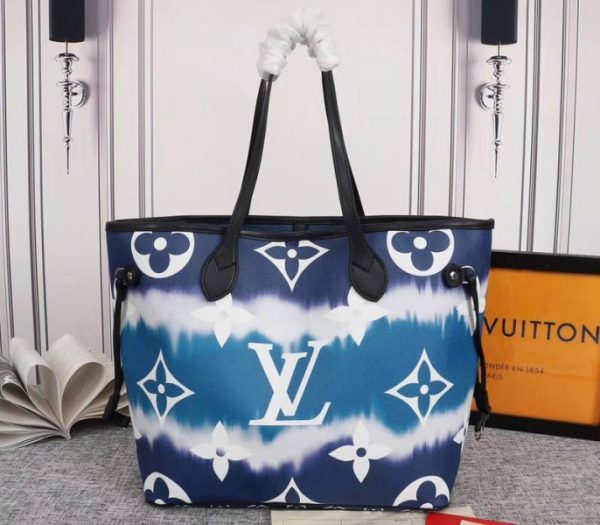 Replica Louis Vuitton Escale Neverfull MM Tote Blue