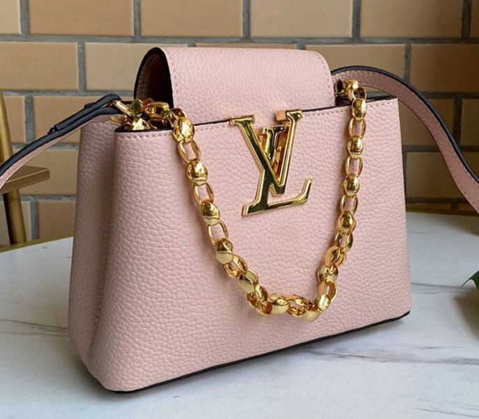 Knockoff Louis Vuitton Capucines Mini Chain Bag In Pink